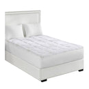 Bamboo Pillowtop Mattress Topper Protector Cover King Single White