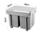 Duel Side Pull Out Rubbish Waste Basket 2 x 20L