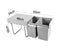 Duel Side Pull Out Rubbish Waste Basket 2 x 20L