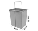 Duel Side Pull Out Rubbish Waste Basket 2 x 20L