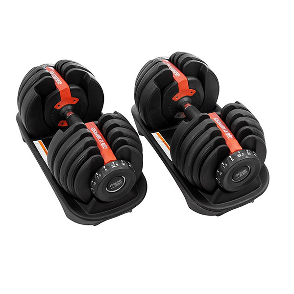 Pair 24Kg Ea Adjustable Dumbbell Sets