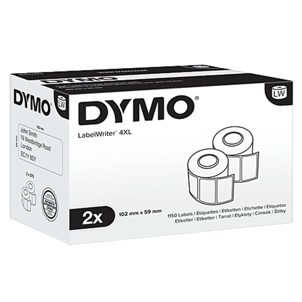 Dymo Lw 102 Mm X 59 Mm White X 2