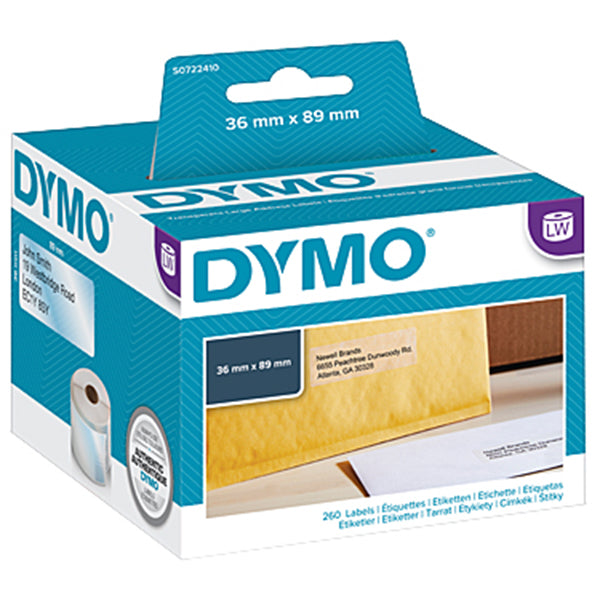 Dymo Lw 36 Mm X 89 Mm Clear