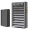 Levede 10 Tier Shoe Rack Portable Storage Cabinet Organiser Wardrobe Grey Cover
