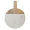Skyler Round Wood and Marble Serving Board