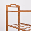 2X 3 Tier Bamboo Shoe Rack Shoes Organizer Storage Shelves Stand Shelf