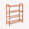 2X 4 Tier Bamboo Shoe Rack Shoes Organizer Storage Shelves Stand Shelf