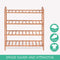 2X 4 Tier Bamboo Shoe Rack Shoes Organizer Storage Shelves Stand Shelf