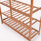 2X 4 Tier Bamboo Shoe Rack Shoes Organizer Storage Shelves Stand Shelf