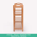 2X 4 Tier Bamboo Shoe Rack Shoes Organizer Storage Shelves Stand Shelf