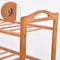 2X 4 Tier Bamboo Shoe Rack Shoes Organizer Storage Shelves Stand Shelf