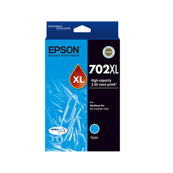 Epson 702Xl Cyan Ink Durabrite Wf 3720 Wf 3725