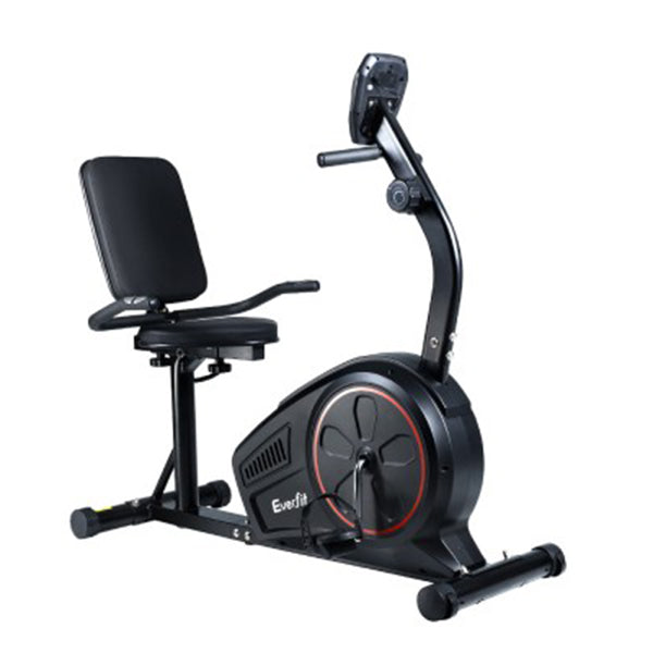 Everfit Magnetic Recumbent Exercise Bike Fitness Trainer Black