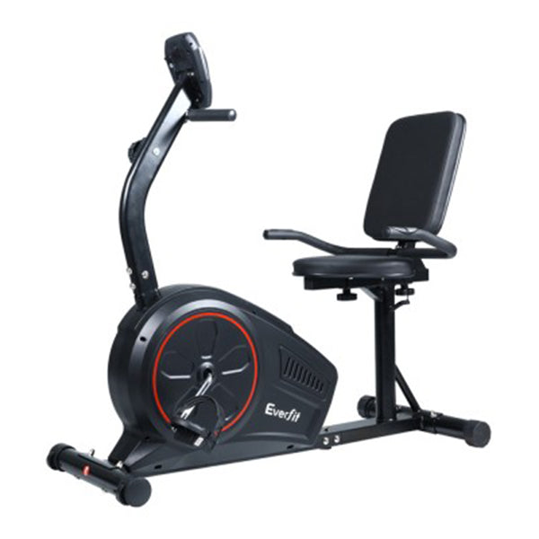 Everfit Magnetic Recumbent Exercise Bike Fitness Trainer Black