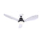 48 Inch Dc Motor Ceiling Fan Led Remote Timer Reverse 5 Speeds White