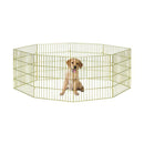 Small Pet Playpen Dog Cat Puppy Kitten Foldable Gold Metal Fence