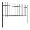 Garden Fence With Spear Top Steel 170 Cm Black