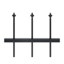 Garden Fence With Spear Top Steel 170 Cm Black