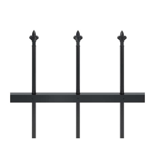 Garden Fence With Spear Top Steel 170 Cm Black