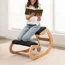 Wood Rocking Posture Chair with Soft Cushion for Home Office