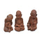 3 Piece Buddha Figurine Rust