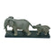 Figurine Elephants Grey And Black