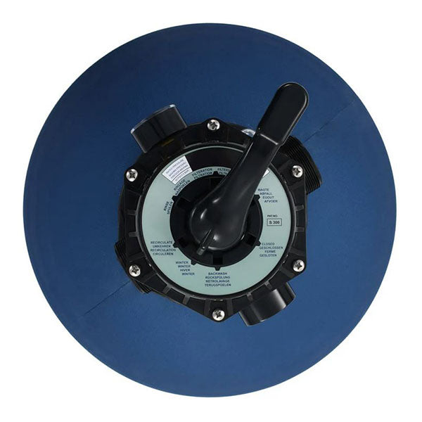 Pool Sand Filter With 6 Position Valve Blue 660 Mm