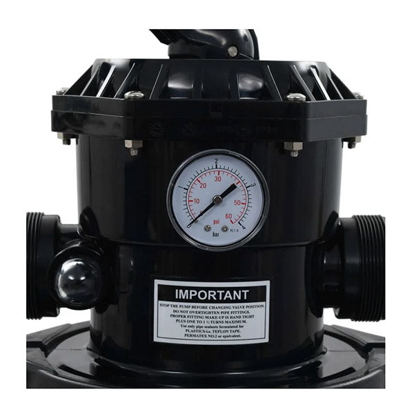 Pool Sand Filter With 6 Position Valve Blue 660 Mm