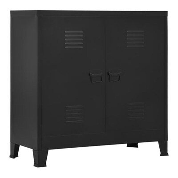 Filing Cabinet Industrial Black 90X40X100 Cm Steel