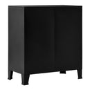 Filing Cabinet With 4 Doors Industrial Black 75X40X80 Cm Steel