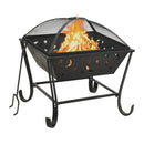 Fire Pit With Poker 62 Cm Xxl Steel