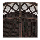 Rustic Fire Pit With Poker 76 Cm Xxl Steel