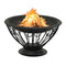 Fire Pit With Poker 75 Cm Xxl Steel