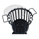 Garden Fire Pit Basket With Bbq Grill Steel 475 Mm