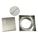 Chrome Shower Grate Floor Waste Drain Smart Insert Tile 120X120 Mm