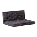 Pallet Floor Cushions 2 Pcs Cotton Black