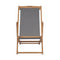 Folding Beach Chair Solid Teak Wood Grey