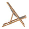 Folding Beach Chair Solid Teak Wood Grey