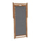 Folding Beach Chair Solid Teak Wood Grey