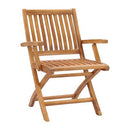 Folding Garden Chairs 2 Pcs Solid Teak Wood 56X58X88 Cm