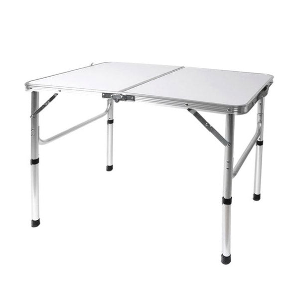 Folding Camping Table Aluminium Portable Picnic Outdoor Silver