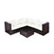 4 Piece Garden Lounge Set With Fibre Cotton Filling Cushions Rattan