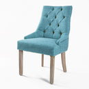 French Provincial Oak Leg Chair Amour Blue