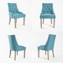 French Provincial Oak Leg Chair Amour Blue