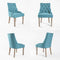 French Provincial Oak Leg Chair Amour Blue