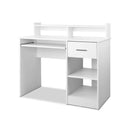 Office Computer Desk With Storage - White
