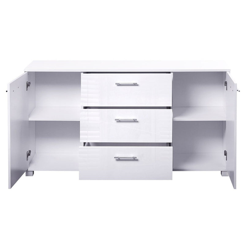 High Gloss Sideboard Storage Cabinet Cupboard White