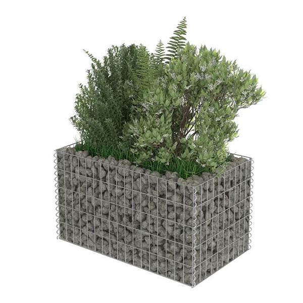 Gabion Raised Bed Galvanised Steel 90X50X50 Cm