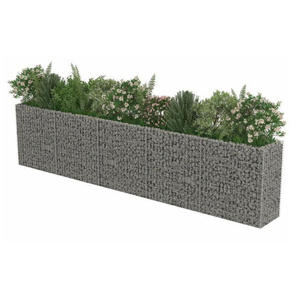 Gabion Raised Bed Galvanised Steel 450X50X100 Cm