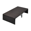 Garden Bed With Canopy 190X130 Cm Poly Rattan